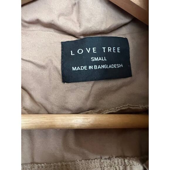Love Tree Tan Hooded Utility Vest Women's Size Small - Picture 6 of 13